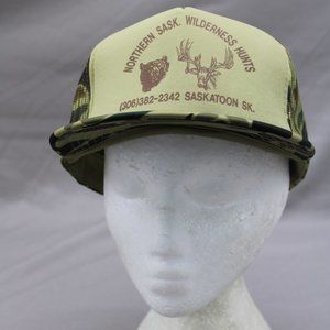 Vintage SCreened Trucker Hat - Northern Saskatchewan Hunts - Adult Snapback
